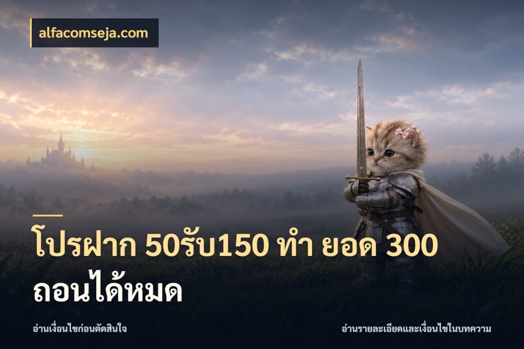 โปรฝาก 50รับ150 ทํา ยอด 300 ถอนได้หมด เปิดมุมโปรให้เข้ากับเกมแนวโปรด กับ alfacomseja.com