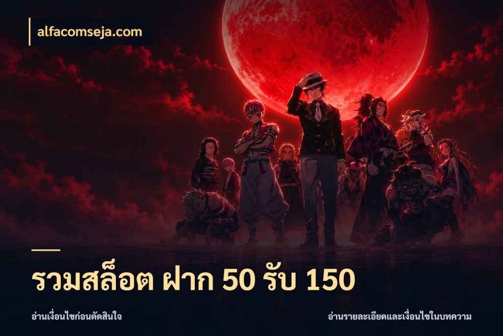 รวมสล็อต ฝาก 50 รับ 150 สีสันของโปรฝากและยอดรับ สไตล์ alfacomseja.com