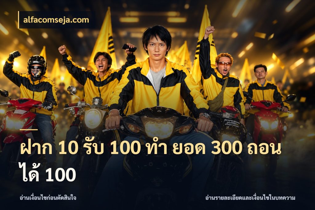 ฝาก 10 รับ 100 ทํา ยอด 300 ถอนได้ 100 alfacomseja.com ยอดฝากและยอดรับในมุมของคนชอบลุ้น