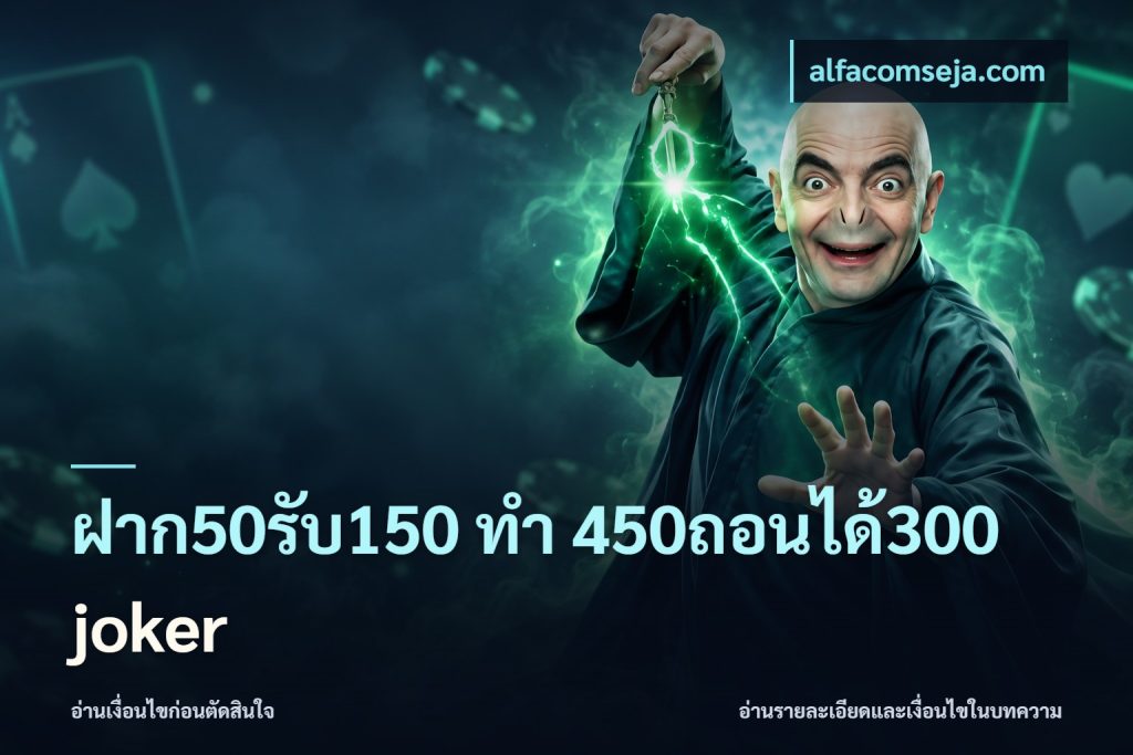 ฝาก50รับ150 ทํา 450ถอนได้300 joker