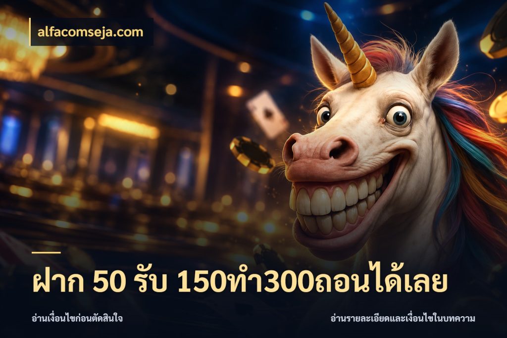ฝาก 50 รับ 150ทำ300ถอนได้เลย รูปแบบโบนัสกับสิทธิ์ของสายเกม สไตล์ alfacomseja.com