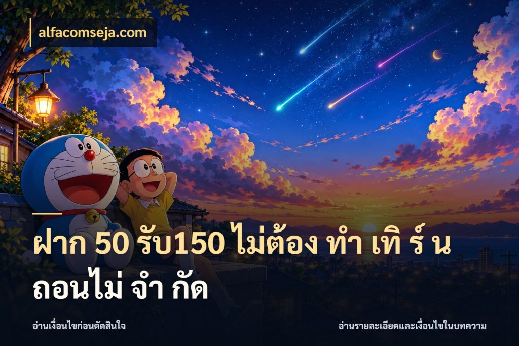 ฝาก 50 รับ150 ไม่ต้อง ทํา เทิ ร์ น ถอนไม่ จํา กัด alfacomseja.com สายโบนัสเลือกจังหวะสนุกได้อย่างไร