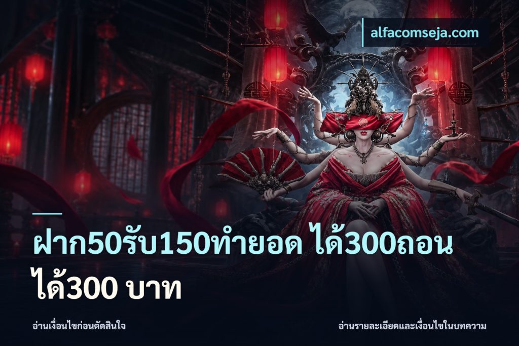 ฝาก50รับ150ทํายอด ได้300ถอนได้300 บาท