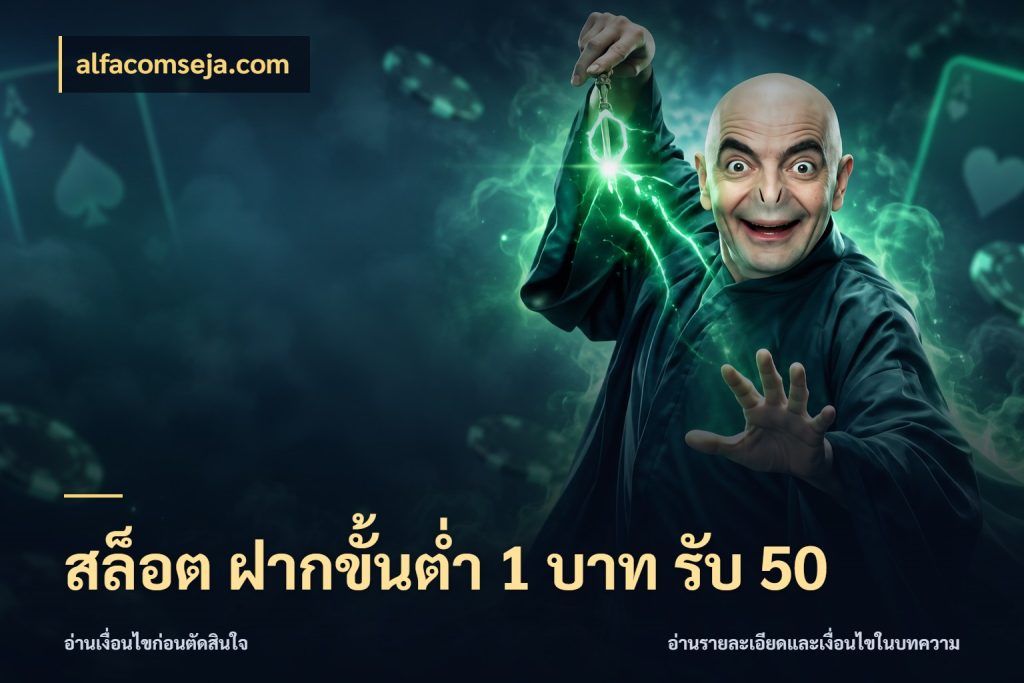 สล็อต ฝากขั้นต่ำ 1 บาท รับ 50 สีสันของโปรฝากและยอดรับ ในมุม alfacomseja.com