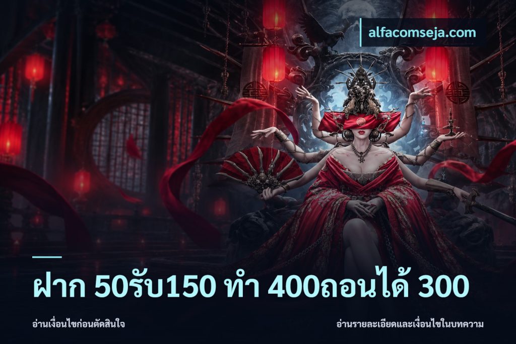ฝาก 50รับ150 ทํา 400ถอนได้ 300