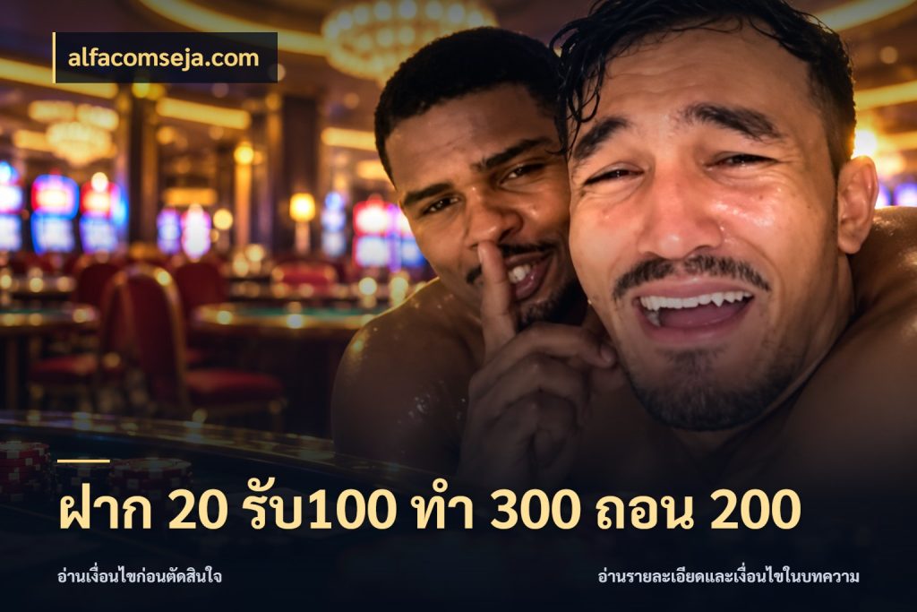 ฝาก 20 รับ100 ทํา 300 ถอน 200 alfacomseja.com สีสันของโปรฝากและยอดรับ