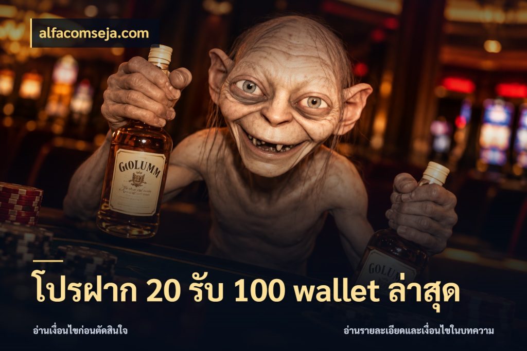 โปรฝาก 20 รับ 100 wallet ล่าสุด สนุกกับตัวเลือกโปรในสไตล์ของคุณ กับ alfacomseja.com
