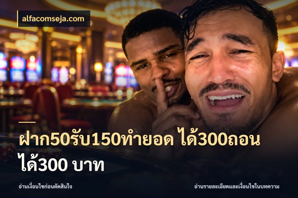 ฝาก50รับ150ทำยอด ได้300ถอนได้300 บาท จับคู่โบนัสกับสไตล์เกมที่ชอบ สไตล์ alfacomseja.com