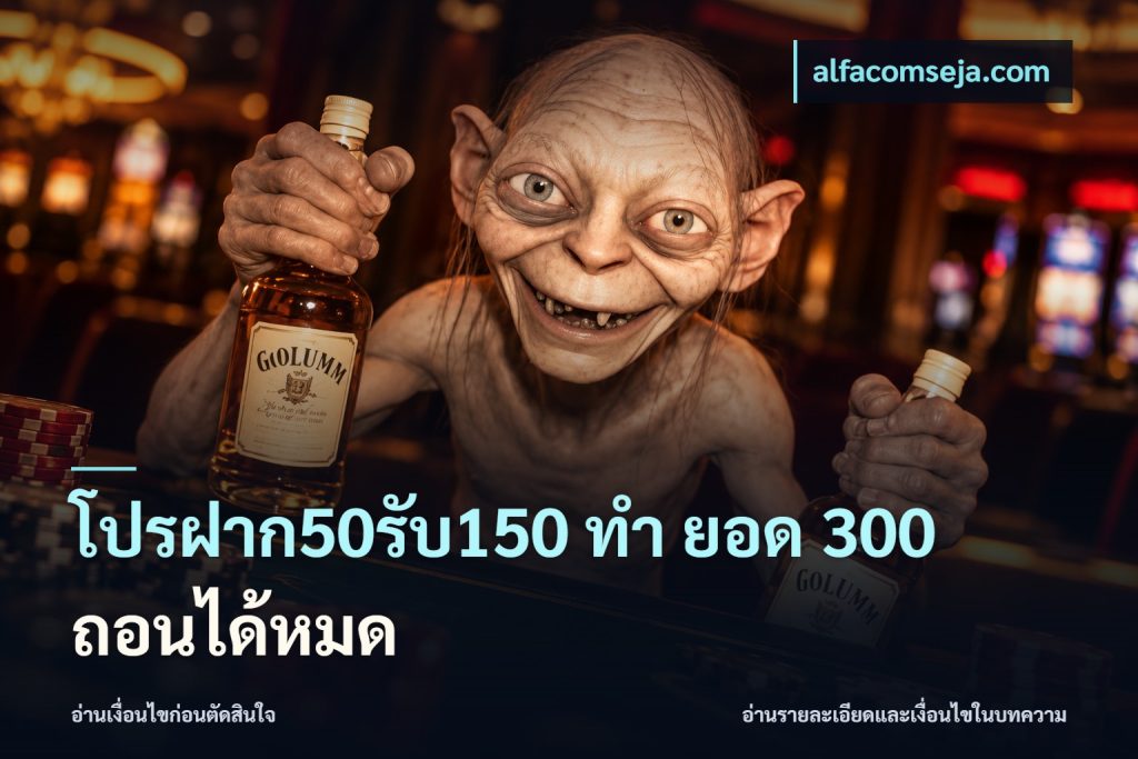 โปรฝาก50รับ150 ทํา ยอด 300 ถอนได้หมด