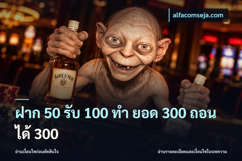 ฝาก 50 รับ 100 ทํา ยอด 300 ถอนได้ 300