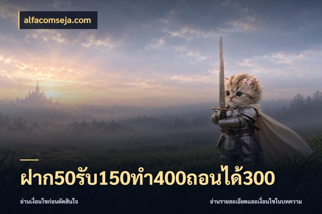 ฝาก50รับ150ทํา400ถอนได้300 เครดิตกับรูปแบบโปรที่ตรงใจ ในมุม alfacomseja.com