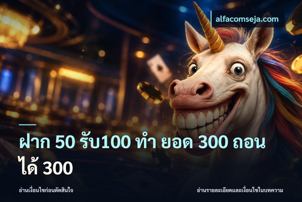 ฝาก 50 รับ100 ทํา ยอด 300 ถอนได้ 300
