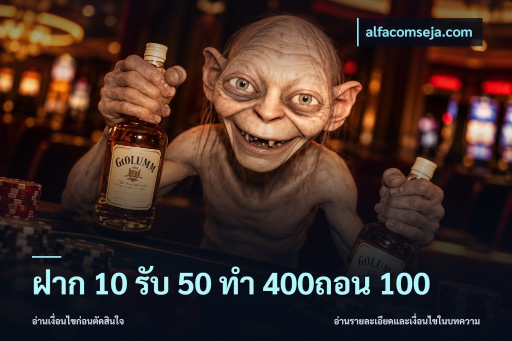 ฝาก 10 รับ 50 ทํา 400ถอน 100