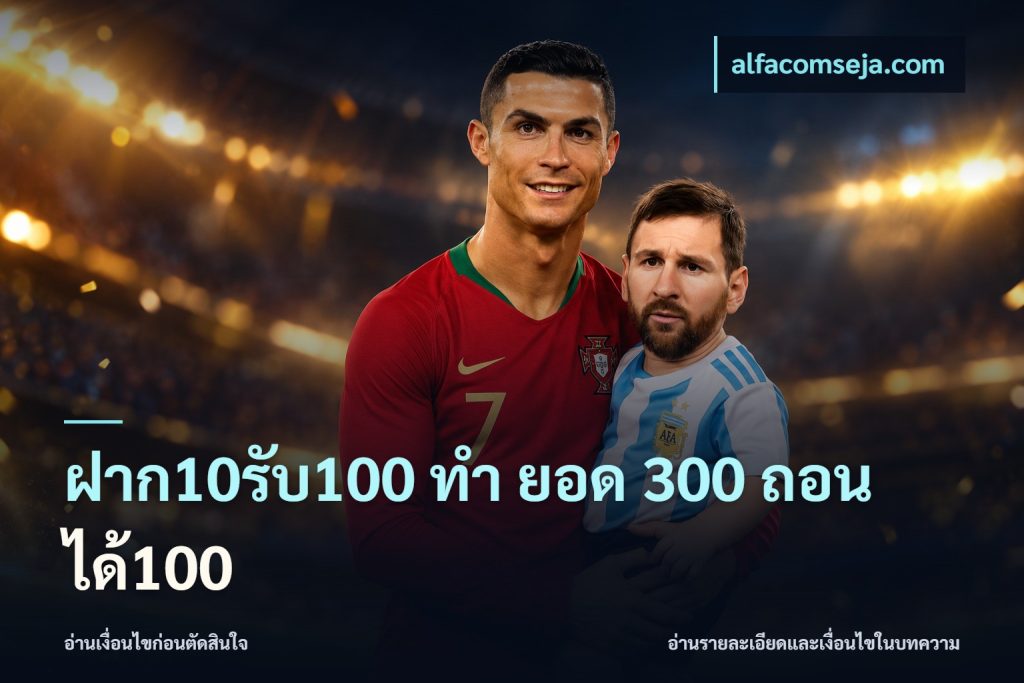 ฝาก10รับ100 ทํา ยอด 300 ถอนได้100