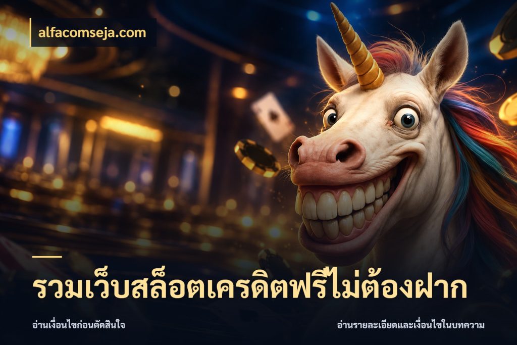 รวมเว็บสล็อตเครดิตฟรีไม่ต้องฝาก สีสันของเครดิตฟรีและเกมแนวที่ชอบ ในมุม alfacomseja.com