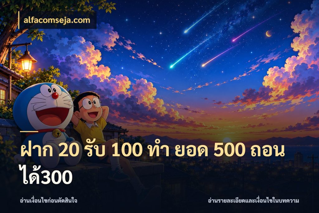 ฝาก 20 รับ 100 ทํา ยอด 500 ถอนได้300 เปิดมุมโปรให้เข้ากับเกมแนวโปรด สไตล์ alfacomseja.com