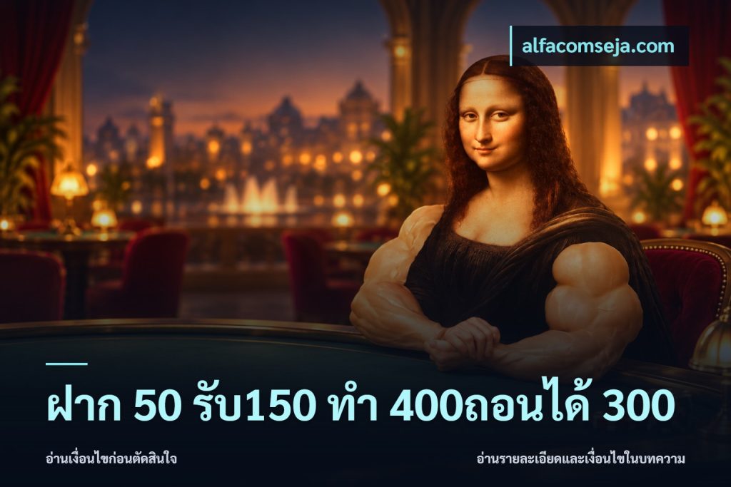 ฝาก 50 รับ150 ทํา 400ถอนได้ 300